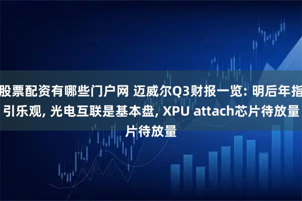 股票配资有哪些门户网 迈威尔Q3财报一览: 明后年指引乐观, 光电互联是基本盘, XPU attach芯片待放量